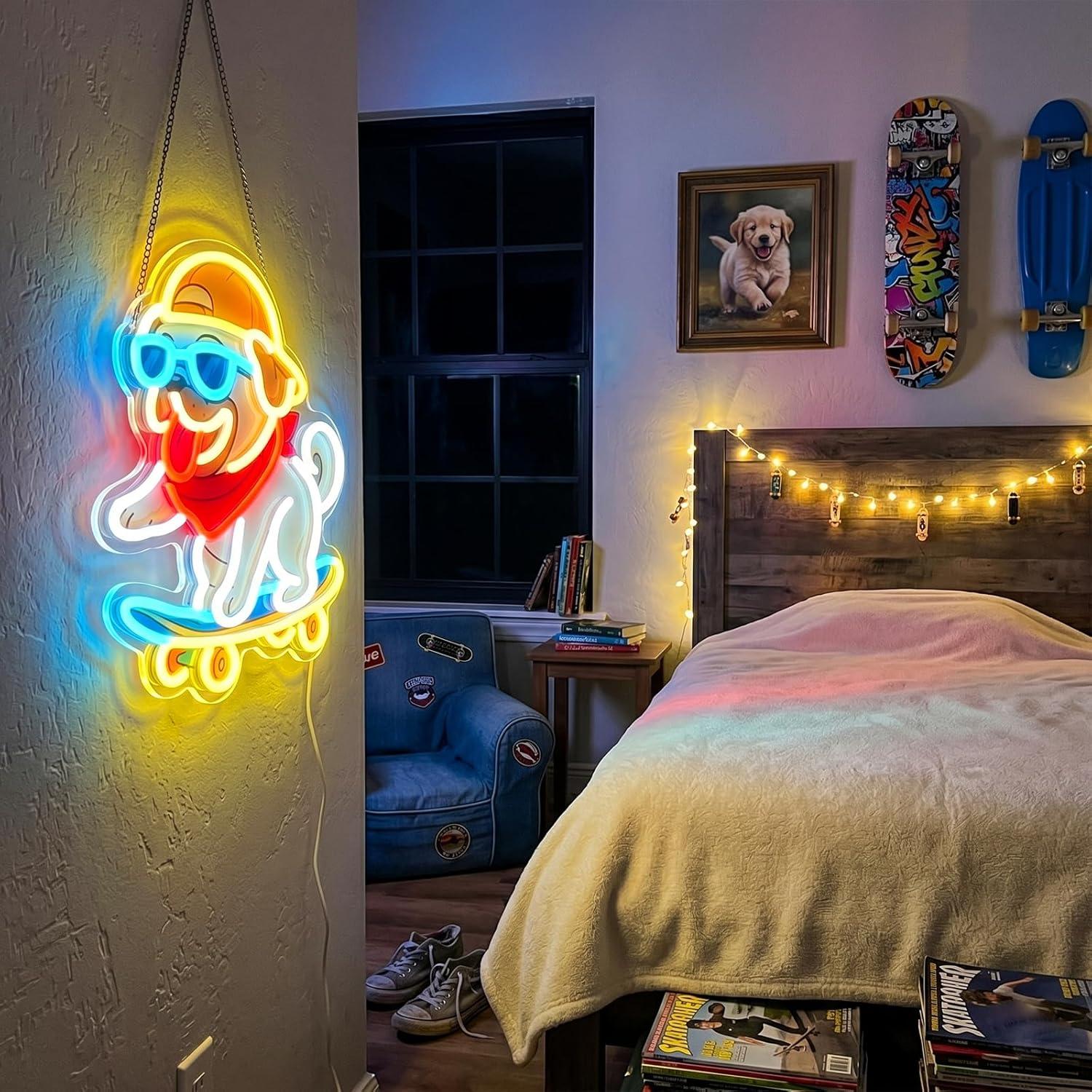 Skateboarding Dog Neon Sign Hi - огляд і ціна Skateboard